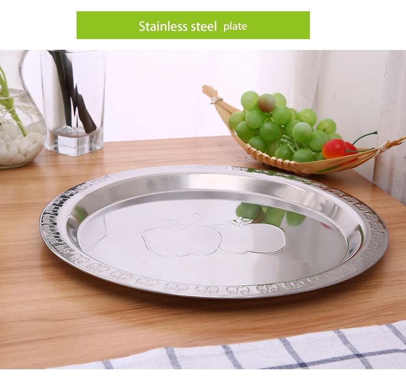 Stainless Steel Dishes Apple fruit Plates