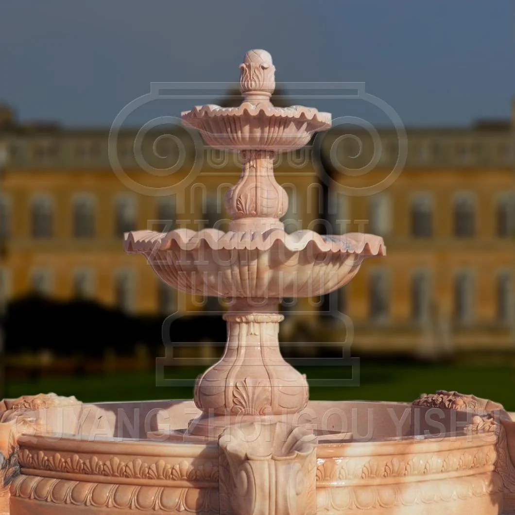 Sample Customization Great Hand Carving Natural Water Fountain Sculpture