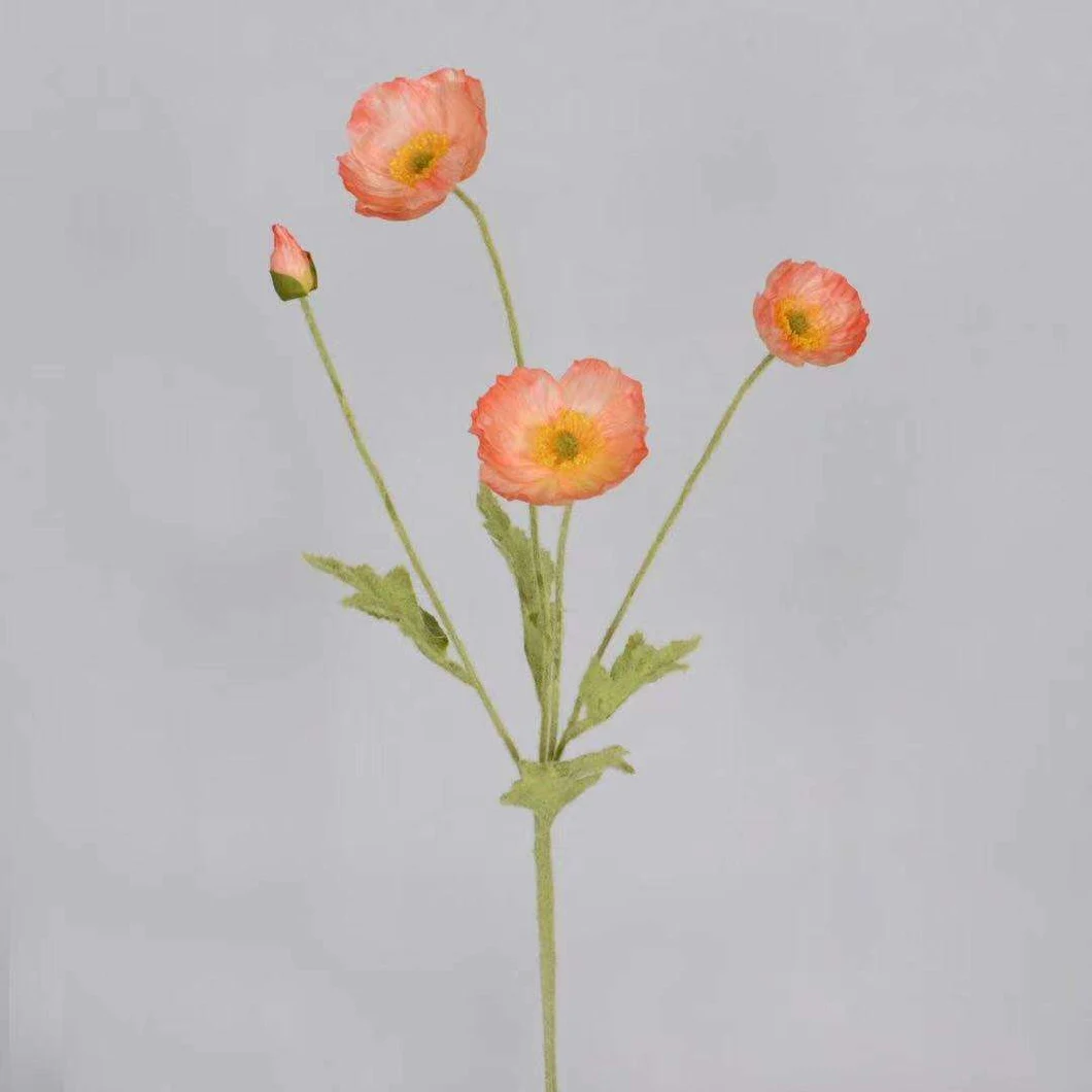 4 Head Corn Poppy Artificial Flower for Daisy Home Party Wedding Decor