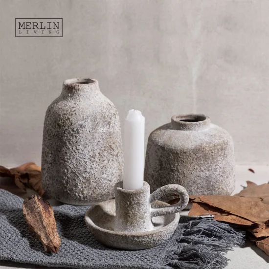 Merlin Living Nordic Vase Bougeoir Décoration de la maison Vase en céramique